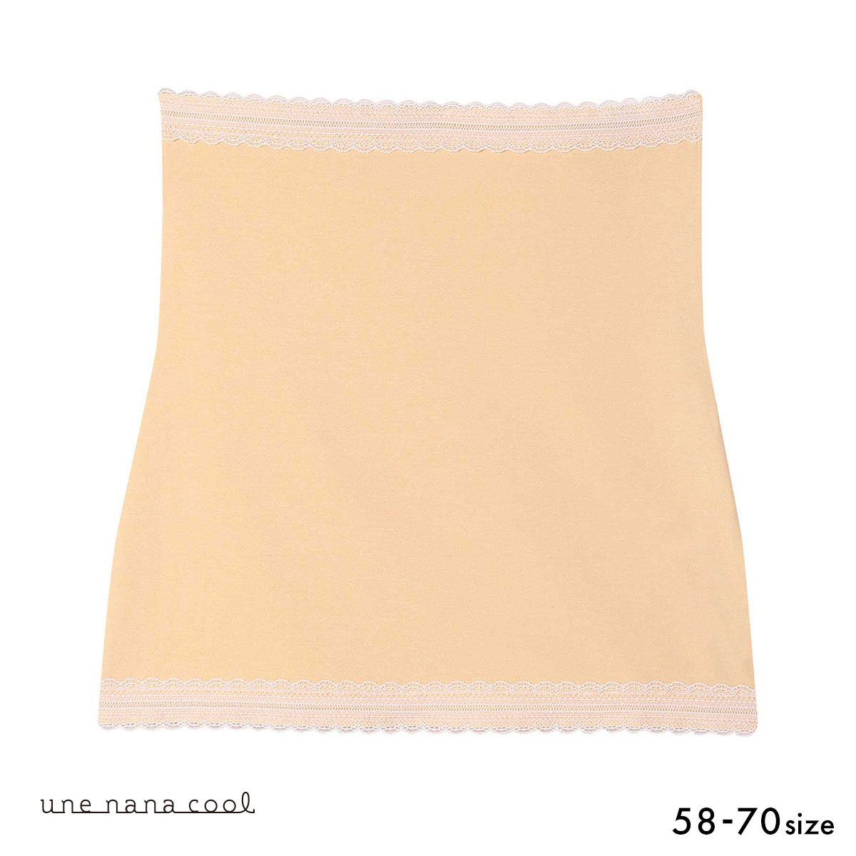 ウンナナクール 綿混 薄手ハラマキ une nana cool(CR2-クリーム2-58-70)