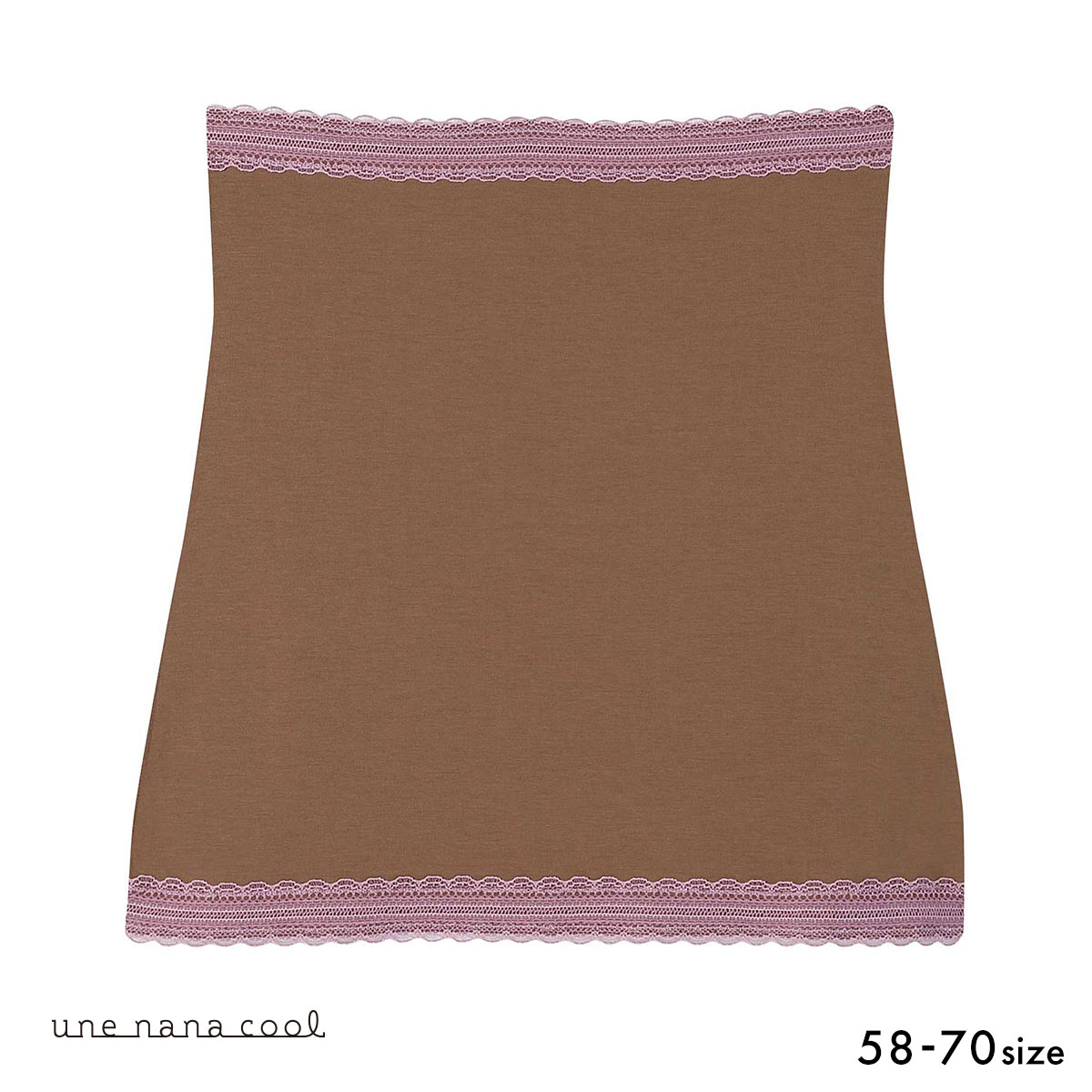 ウンナナクール 綿混 薄手ハラマキ une nana cool(BR-ブラウン-58-70)