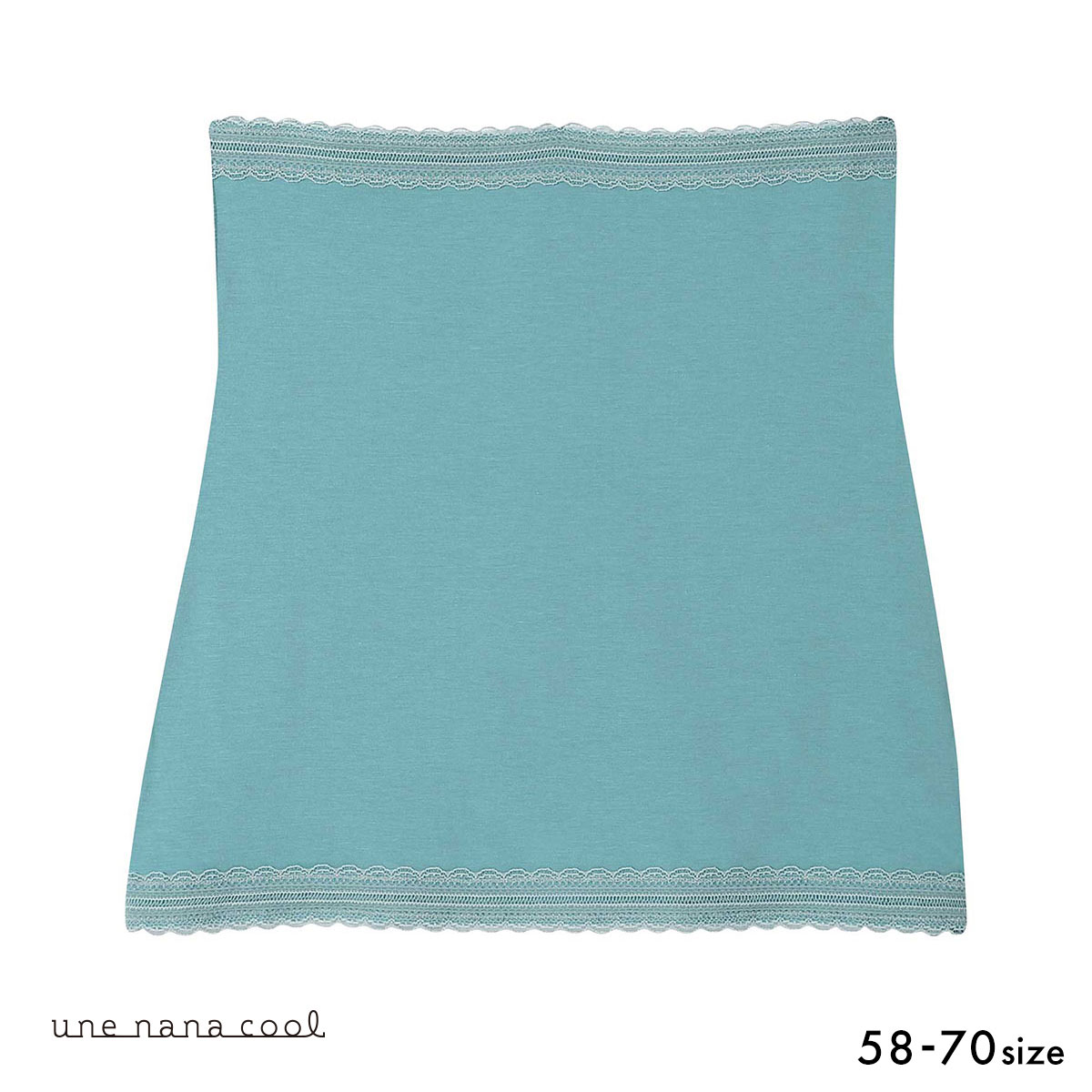 ウンナナクール 綿混 薄手ハラマキ une nana cool(BG-ブルーグリーン-58-70)