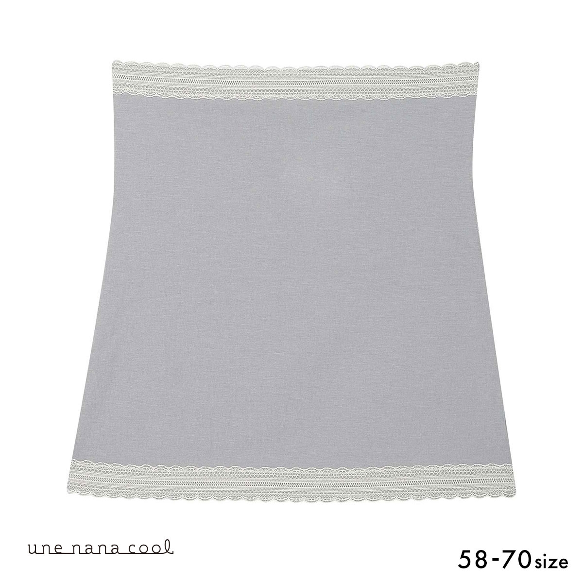 ウンナナクール 綿混 薄手ハラマキ une nana cool(LGY-薄グレー-58-70)