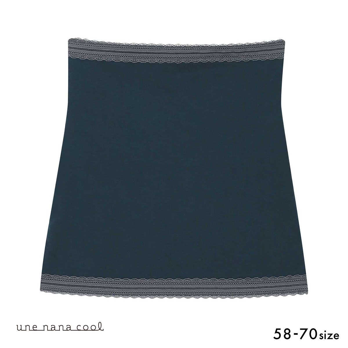 ウンナナクール 綿混 薄手ハラマキ une nana cool(DGR-濃グリーン-58-70)