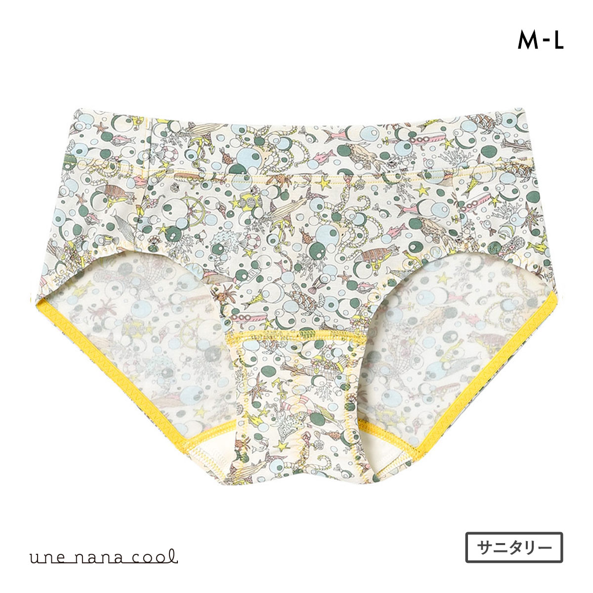 ウンナナクール une nana cool MADE WITH LIBERTY. FABRIC サニタリーショーツ 単品(YE-イエロー-M)
