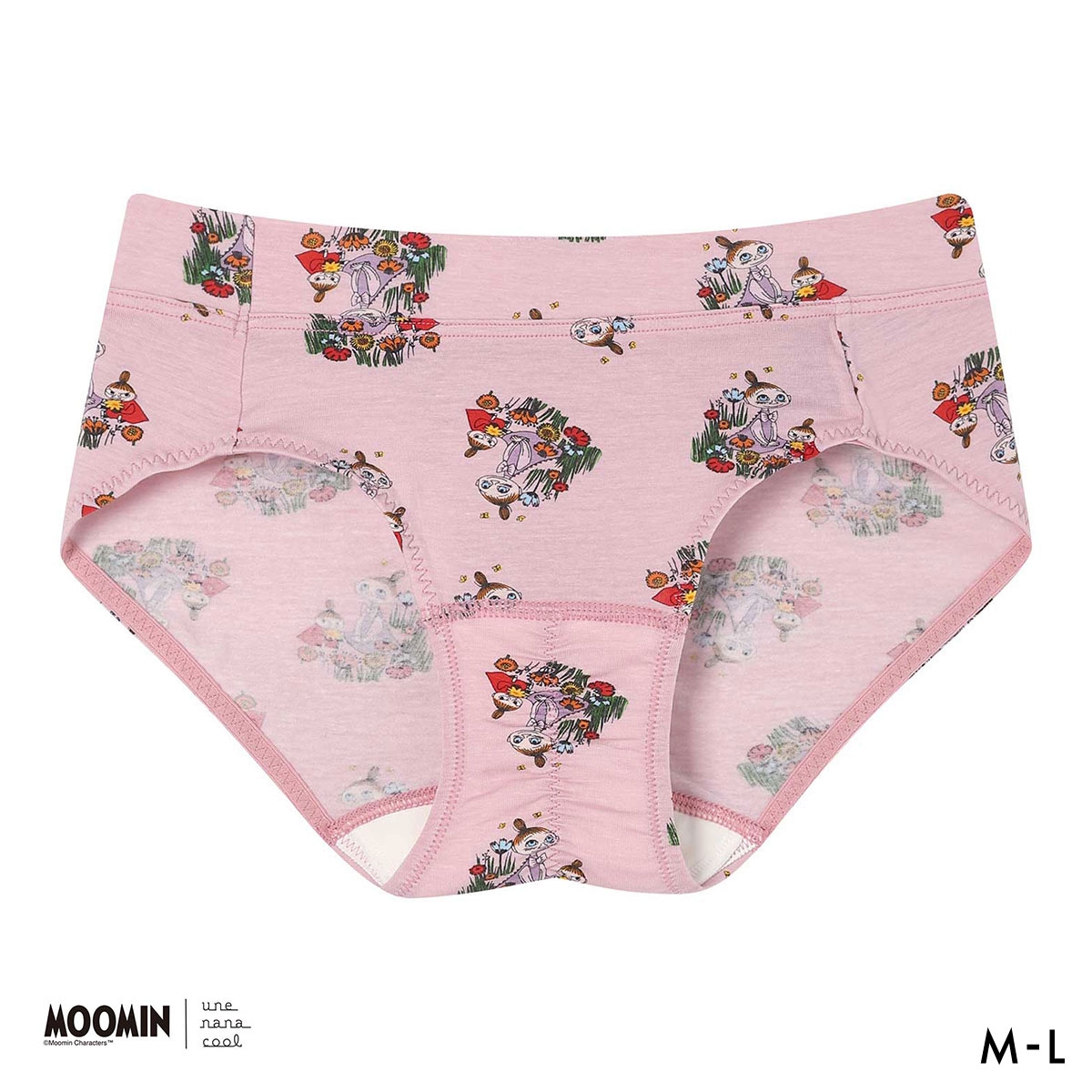 ウンナナクール MOOMIN × une nana cool サニタリーショーツ ムーミン 羽付きナプキン対応(PI-ピンク-M)