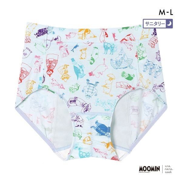 ウンナナクール MOOMIN × une nana cool ナイト用 サニタリーショーツ ムーミン