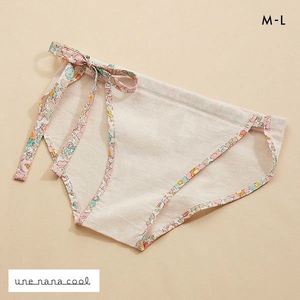 ウンナナクール une nana cool ななふん プリント MADE WITH LIBERTY. FABRIC ふんどし サイド紐ショーツ 綿100％