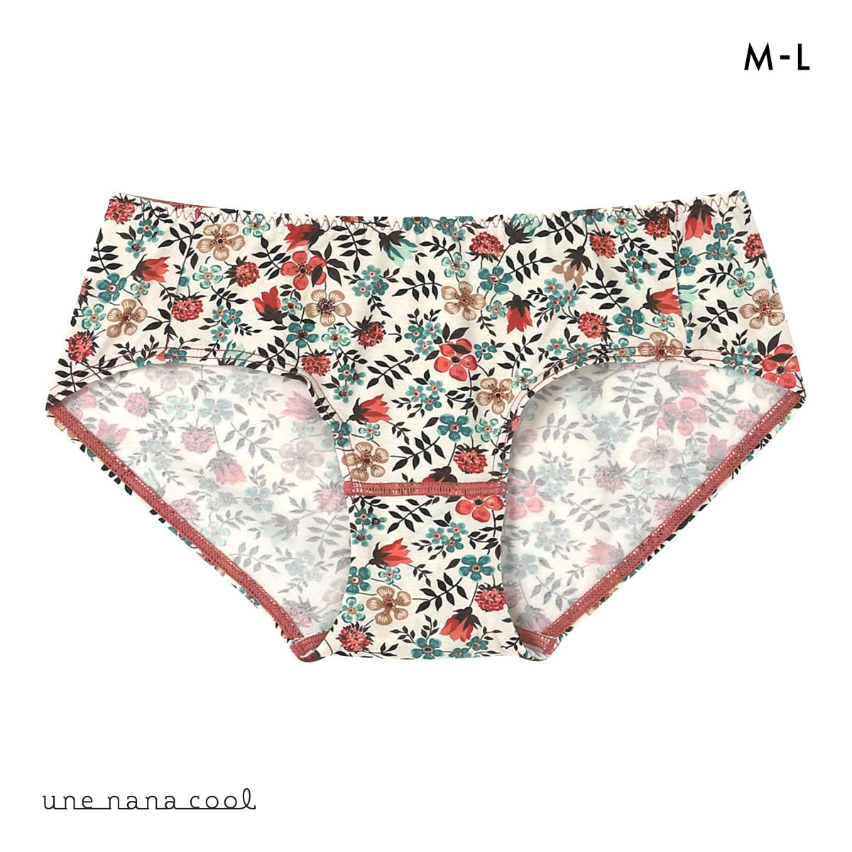 ウンナナクール une nana cool MADE WITH LIBERTY. FABRIC ショーツ 単品(RE-レッド-M)