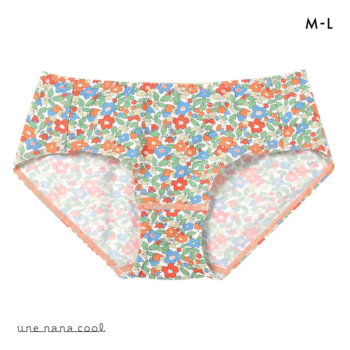 ウンナナクール une nana cool MADE WITH LIBERTY. FABRIC ショーツ 単品(OR-オレンジ-M)