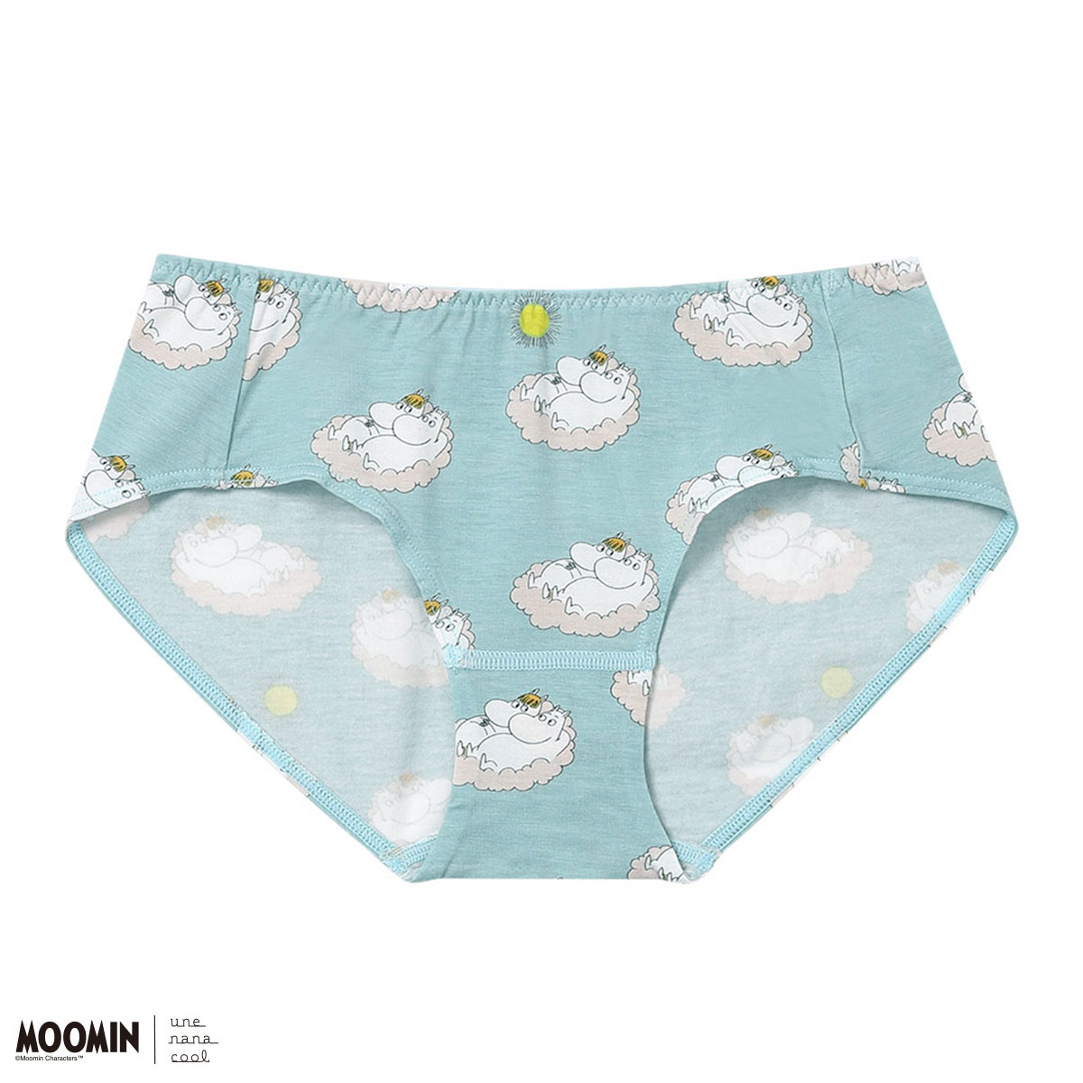 ウンナナクール MOOMIN × une nana cool ショーツ スタンダード ムーミン 単品(BU-ブルー-M)