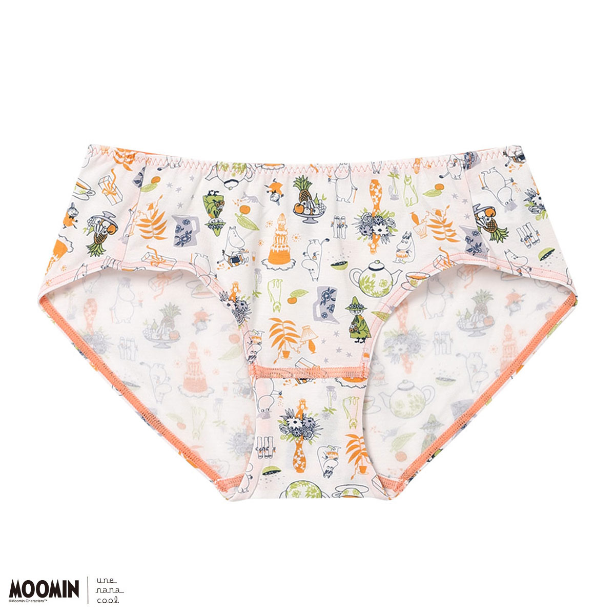 ウンナナクール MOOMIN × une nana cool ショーツ スタンダード ムーミン 単品(IV-アイボリー-M)