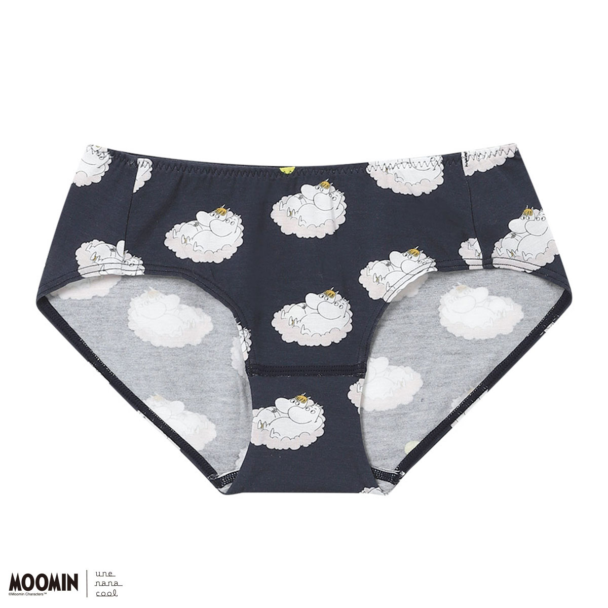 ウンナナクール MOOMIN × une nana cool ショーツ スタンダード ムーミン 単品(NV-ネイビー-M)