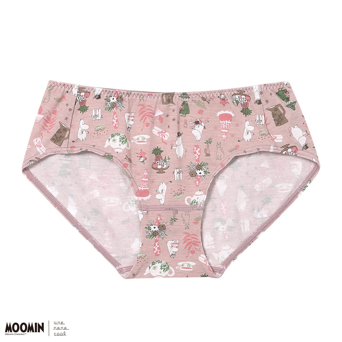 ウンナナクール MOOMIN × une nana cool ショーツ スタンダード ムーミン 単品(PI-ピンク-M)