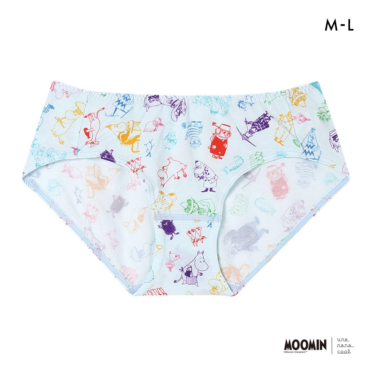 ウンナナクール MOOMIN × une nana cool ショーツ スタンダード ムーミン(TU-ターコイズ-M)