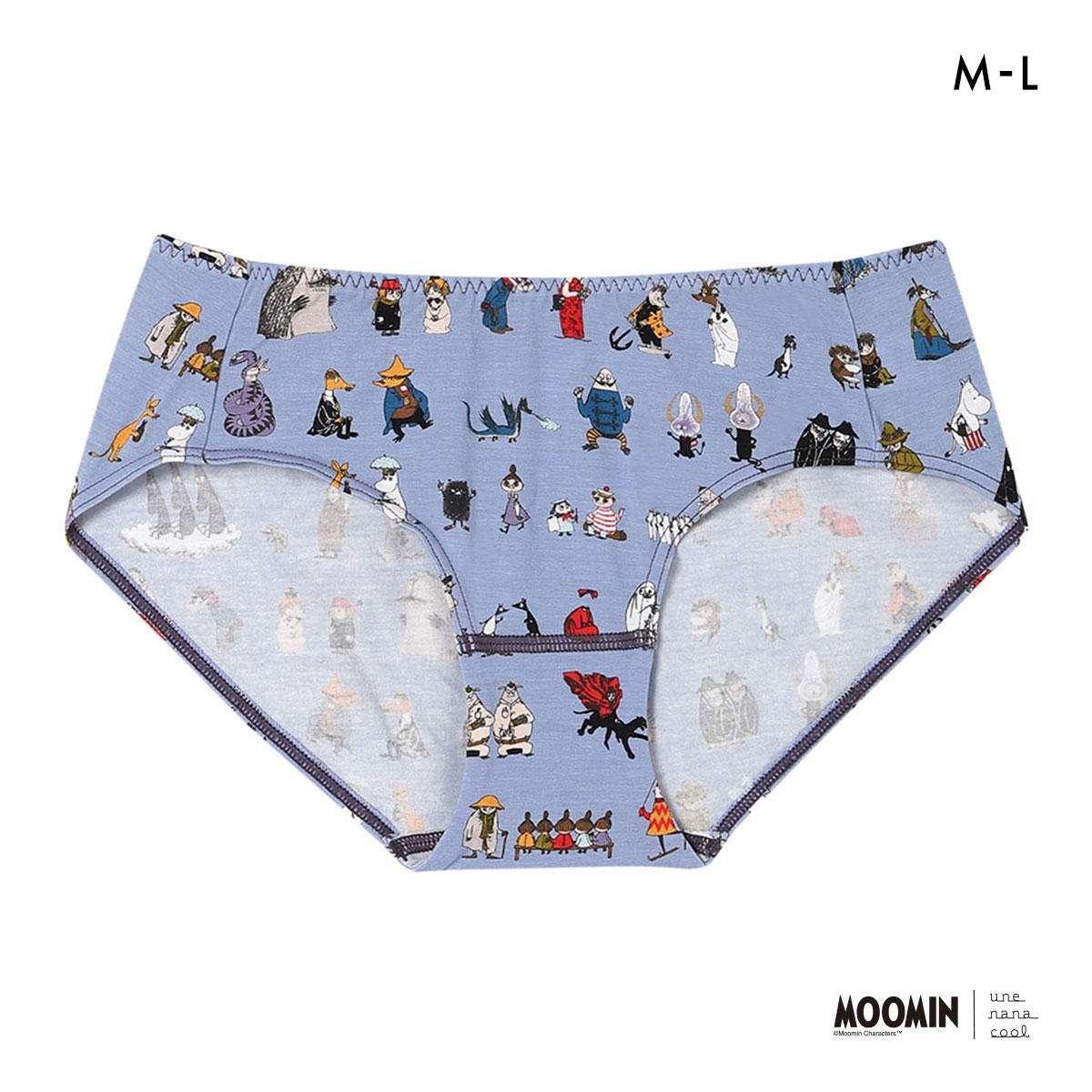 ウンナナクール MOOMIN × une nana cool ショーツ スタンダード ムーミン(SX-サックス-M)