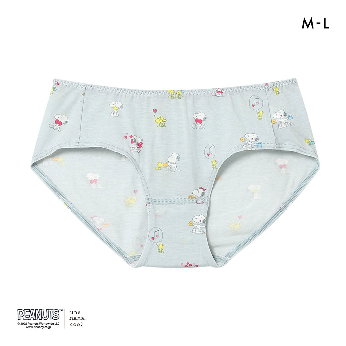 ウンナナクール PEANUTS × une nana cool ショーツ スタンダード スヌーピー(GY-グレー-M)