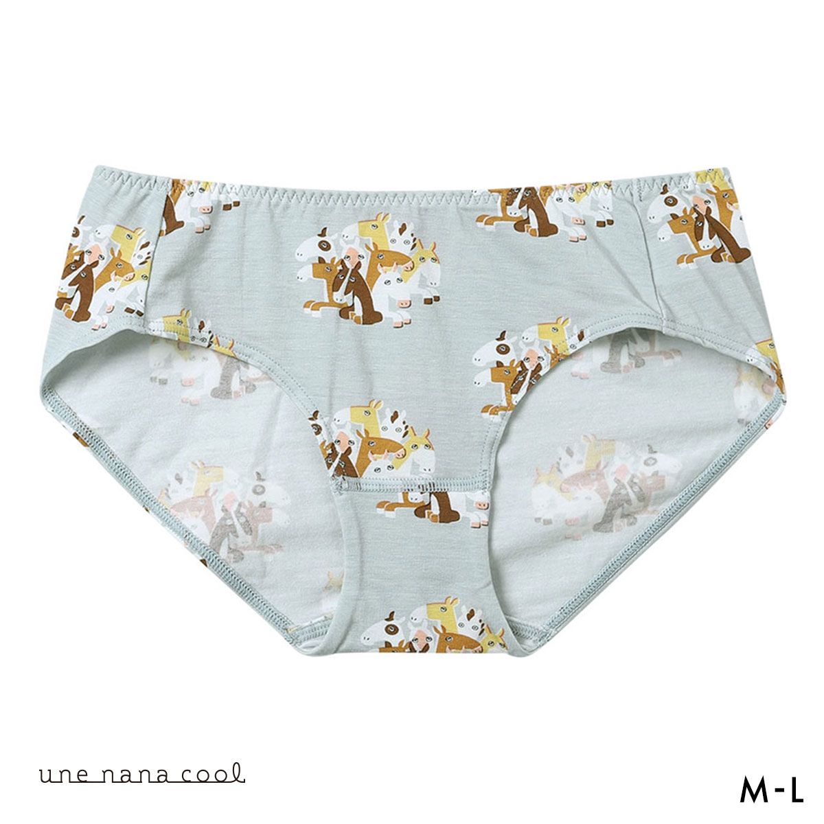 ウンナナクール 2026年お年賀「まるっとうまくいく」 ショーツ une nana cool(GY-グレー-M)