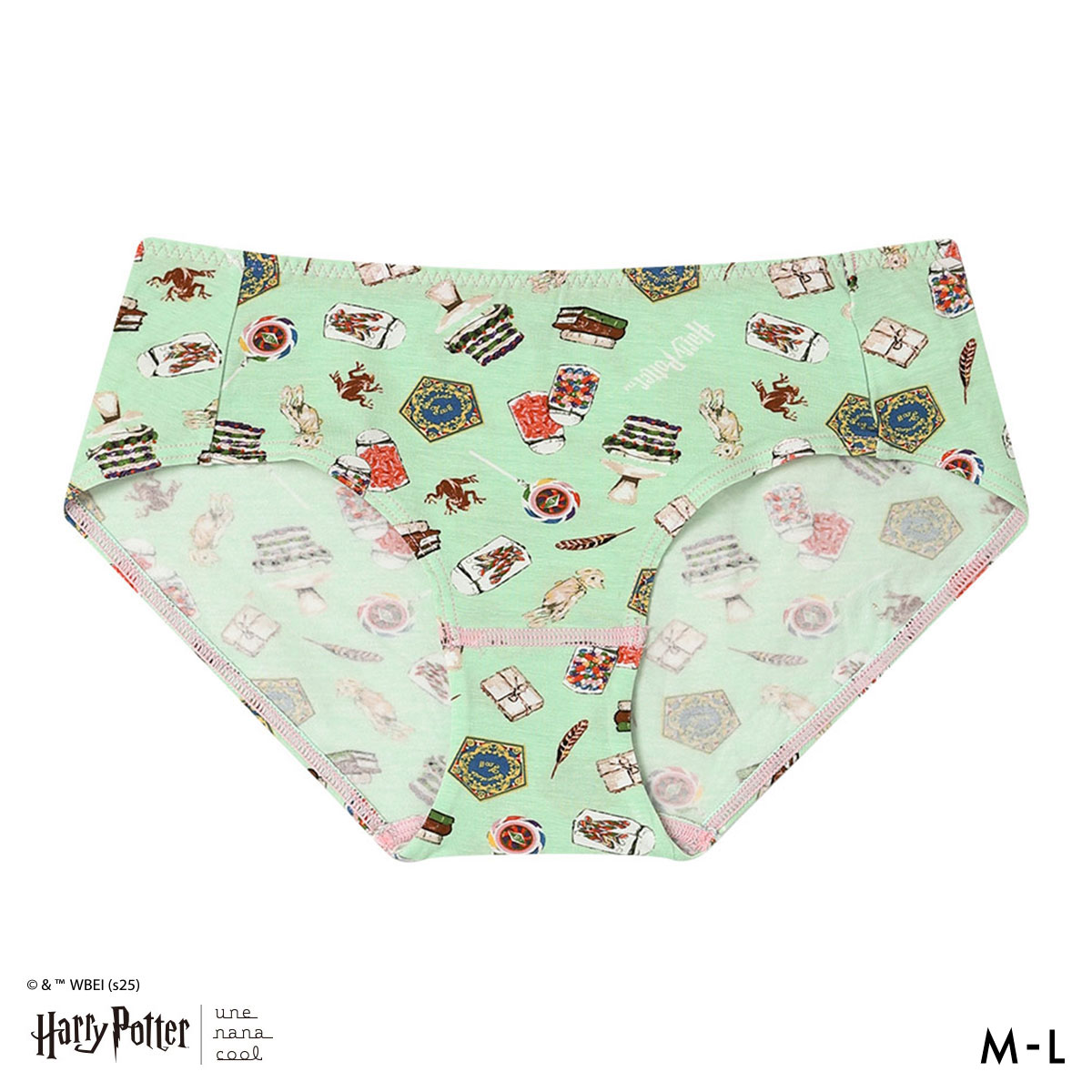 ハリー・ポッター × ウンナナクール Harry Potter ショーツ スタンダード une nana cool(LGR-薄グリーン-M)