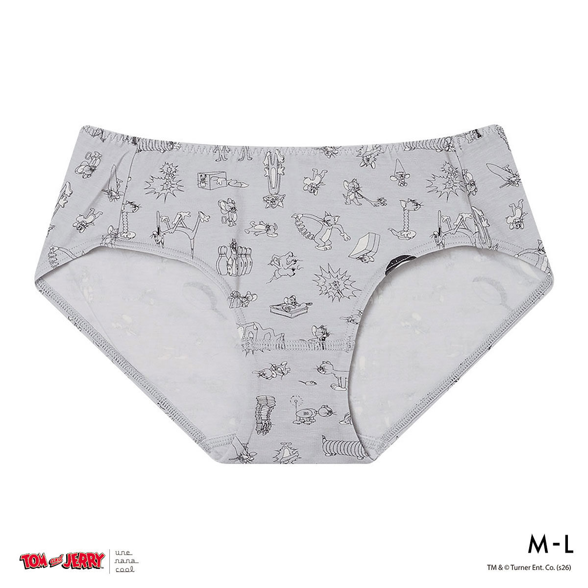 ウンナナクール トムとジェリー × une nana cool ショーツ スタンダード(GY-グレー-M)