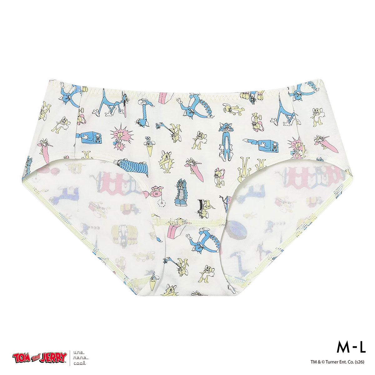 ウンナナクール トムとジェリー × une nana cool ショーツ スタンダード(IV-アイボリー-M)