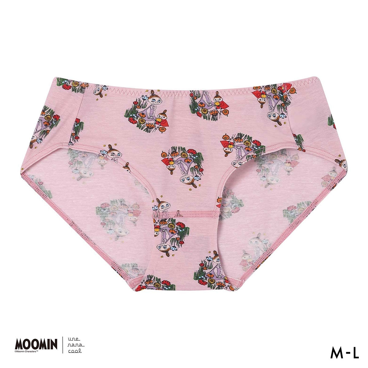 ウンナナクール MOOMIN × une nana cool ショーツ スタンダード ムーミン(PI-ピンク-M)