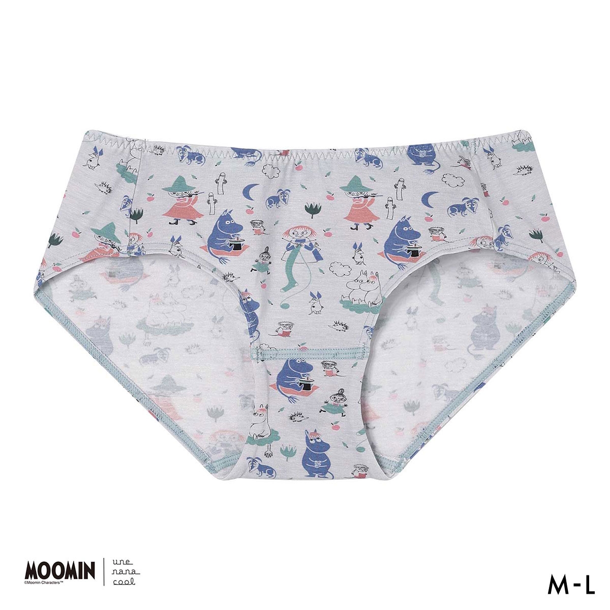 ウンナナクール MOOMIN × une nana cool ショーツ スタンダード ムーミン(SX-サックス-M)