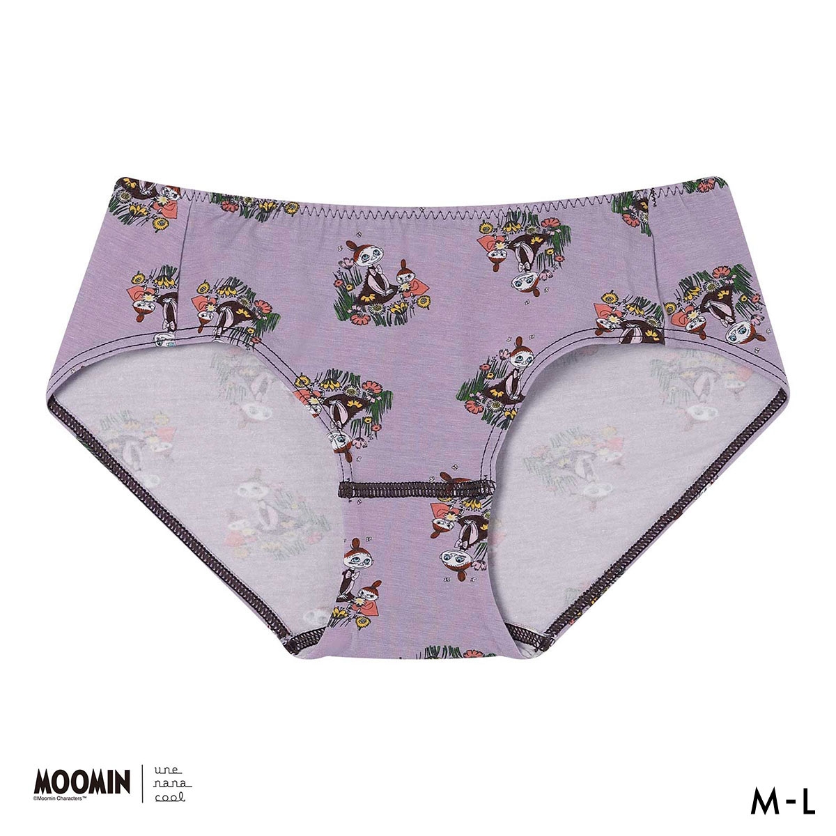 ウンナナクール MOOMIN × une nana cool ショーツ スタンダード ムーミン(VI-バイオレット-M)