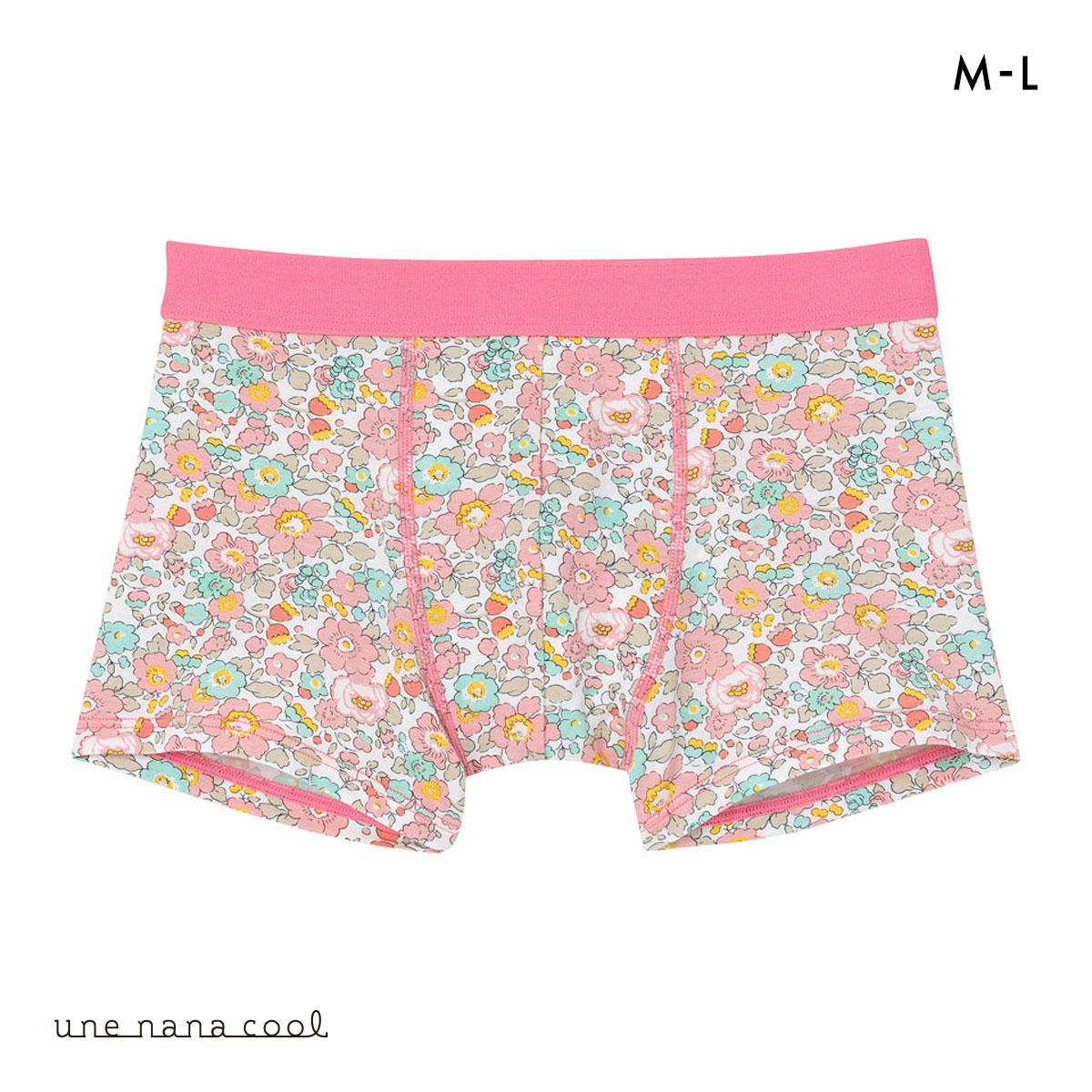 ウンナナクール une nana cool MADE WITH LIBERTY. FABRIC メンズパンツ トランクス 前閉じ(PI-ピンク-M)
