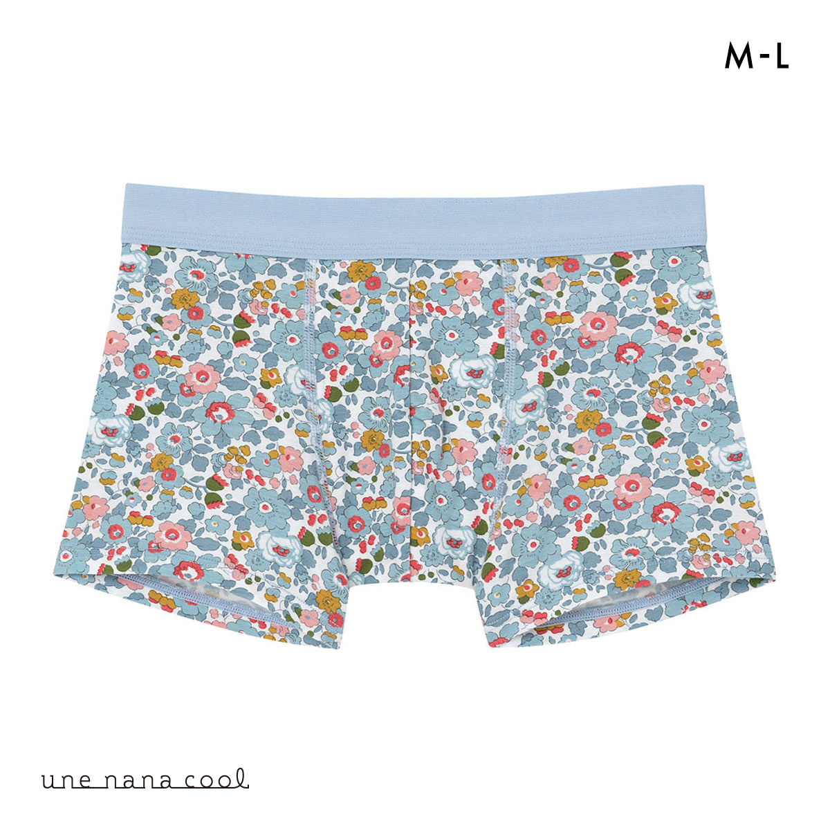 ウンナナクール une nana cool MADE WITH LIBERTY. FABRIC メンズパンツ トランクス 前閉じ(SX-サックス-M)