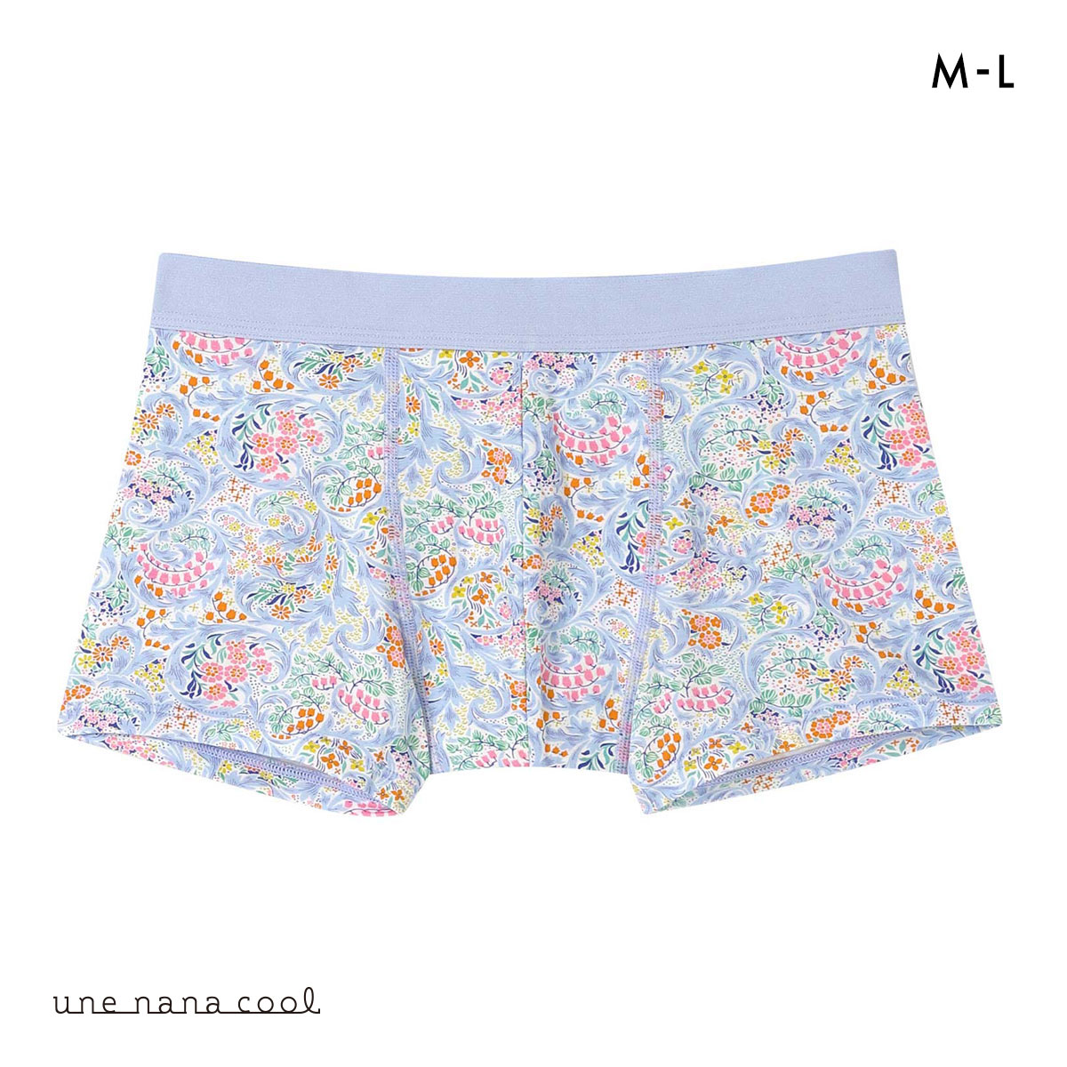 ウンナナクール une nana cool MADE WITH LIBERTY. FABRIC メンズパンツ トランクス 前閉じ(LBU-薄ブルー-M)