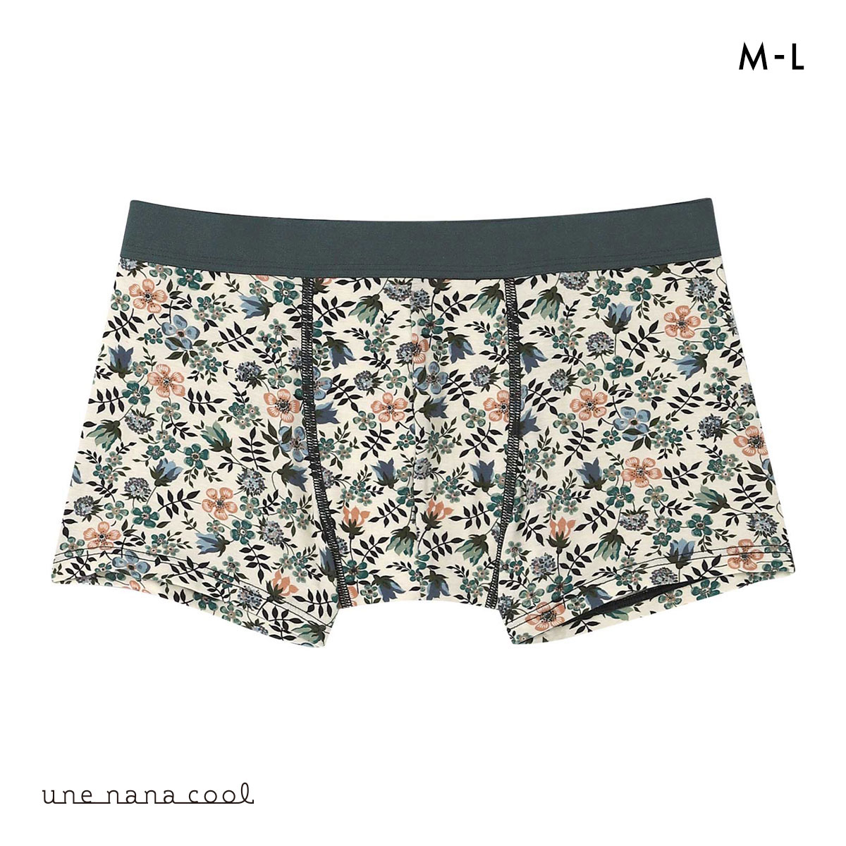 ウンナナクール une nana cool MADE WITH LIBERTY. FABRIC メンズパンツ トランクス 前閉じ(GR-グリーン-M)