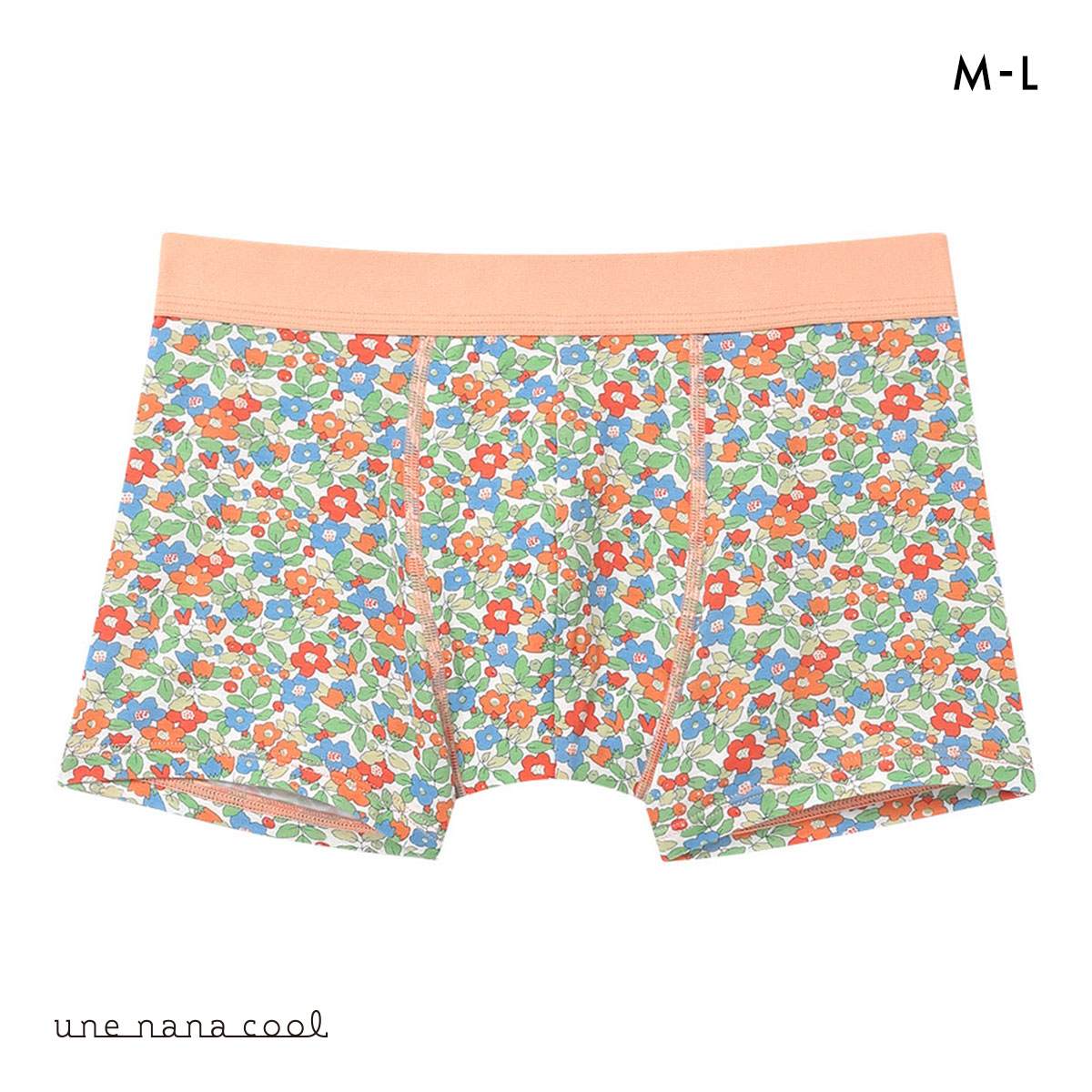 ウンナナクール une nana cool MADE WITH LIBERTY. FABRIC メンズパンツ トランクス 前閉じ(OR-オレンジ-M)