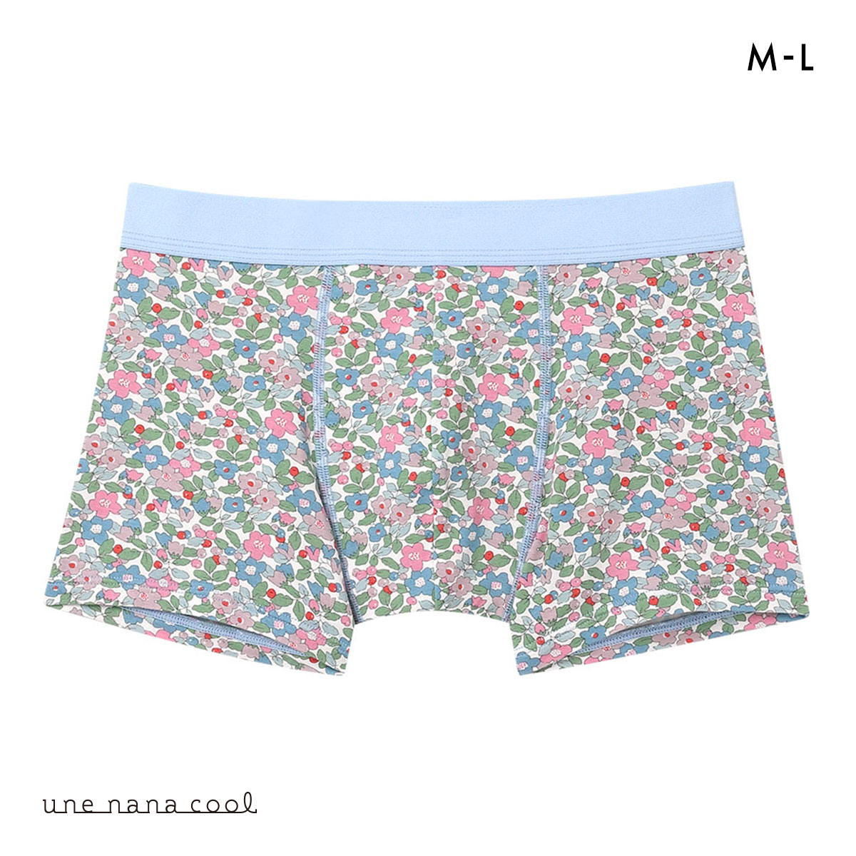 ウンナナクール une nana cool MADE WITH LIBERTY. FABRIC メンズパンツ トランクス 前閉じ(DBU-濃ブルー-M)