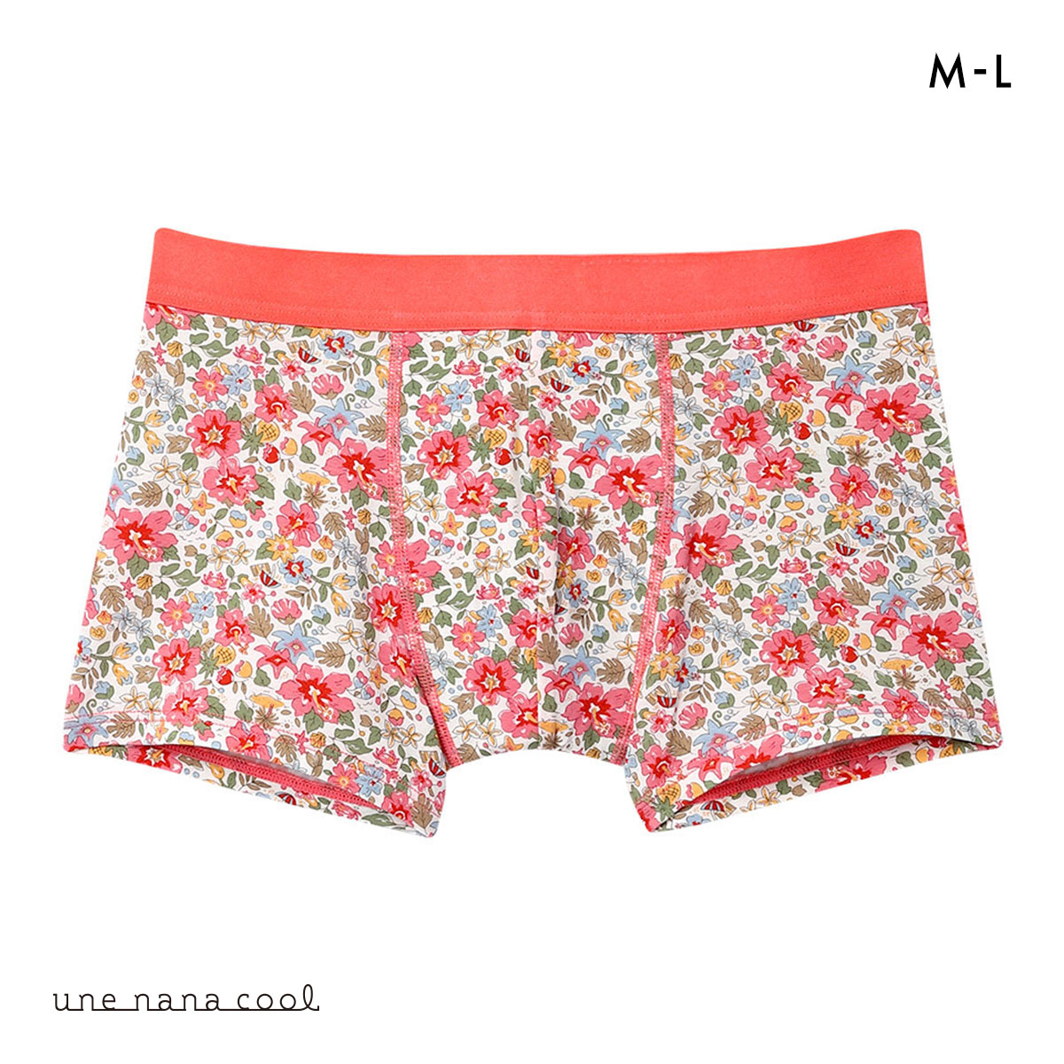 ウンナナクール une nana cool MADE WITH LIBERTY. FABRIC メンズパンツ トランクス 前閉じ(EN-エンジ-M)