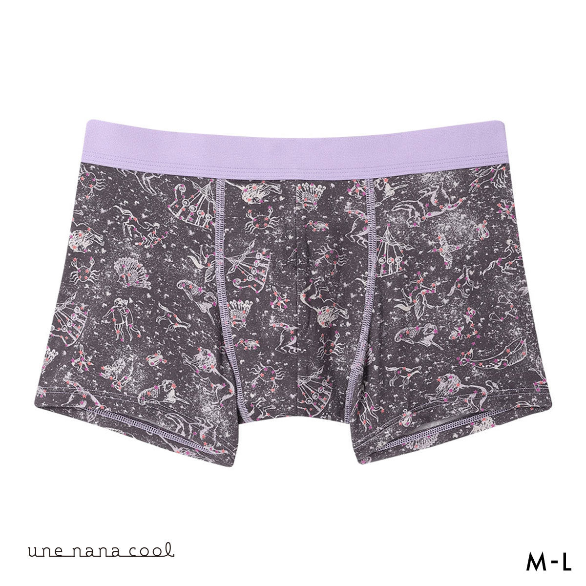 ウンナナクール une nana cool MADE WITH LIBERTY. FABRIC メンズパンツ トランクス 前閉じ(PU-パープル-M)