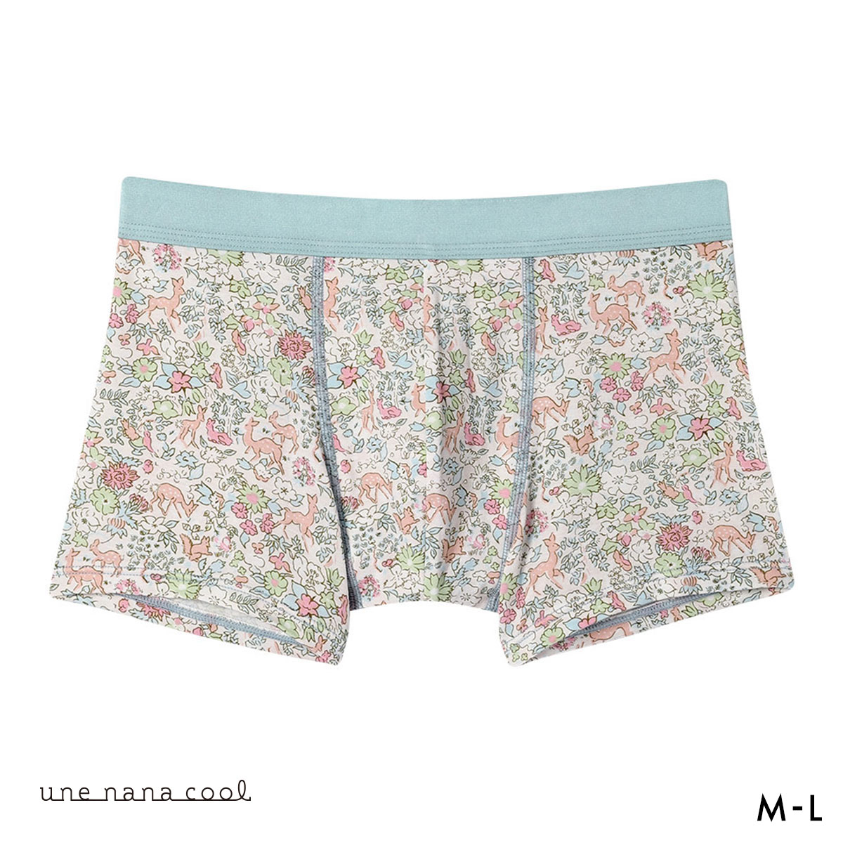 ウンナナクール une nana cool MADE WITH LIBERTY. FABRIC メンズパンツ トランクス 前閉じ(SP-サーモンピンク-M)