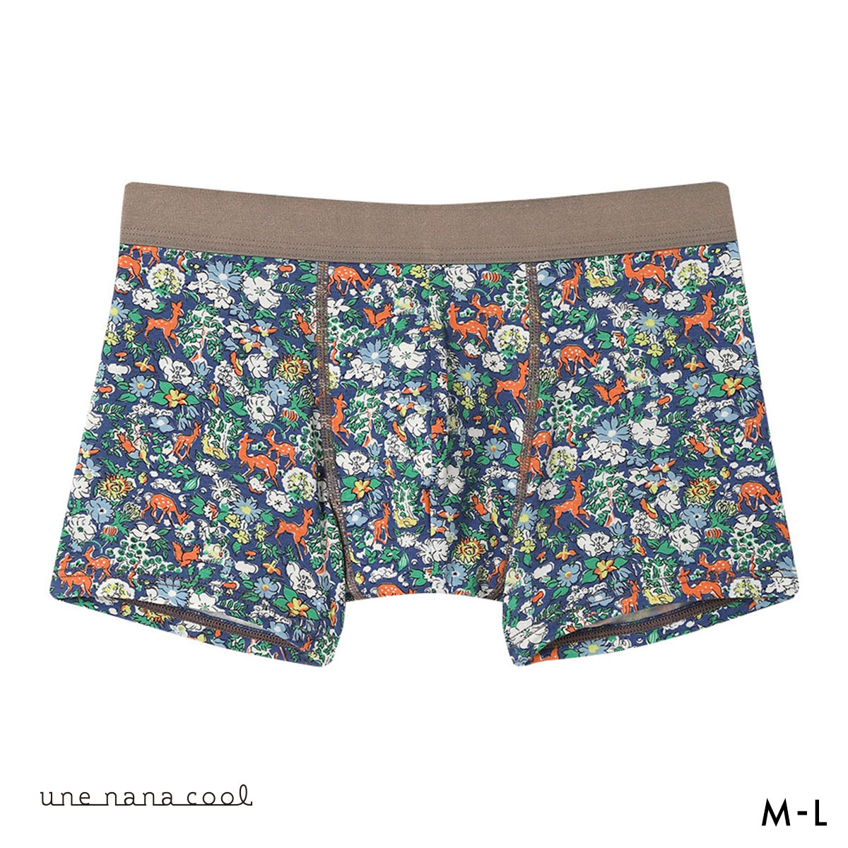 ウンナナクール une nana cool MADE WITH LIBERTY. FABRIC メンズパンツ トランクス 前閉じ(VI-バイオレット-M)