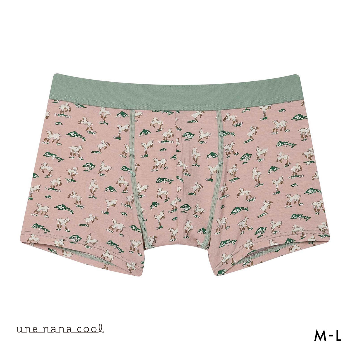 ウンナナクール une nana cool MADE WITH LIBERTY. FABRIC メンズパンツ トランクス 前閉じ(PGY-ピンクグレー-M)