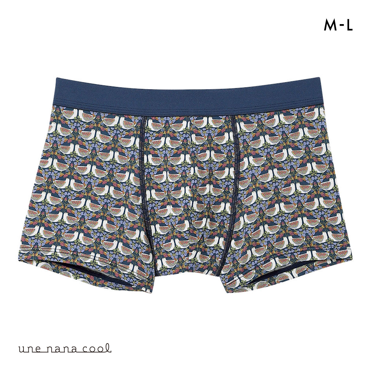 ウンナナクール MADE WITH LIBERTY. FABRIC メンズパンツ トランクス 前閉じ une nana cool(DNV-濃ネイビー-M)