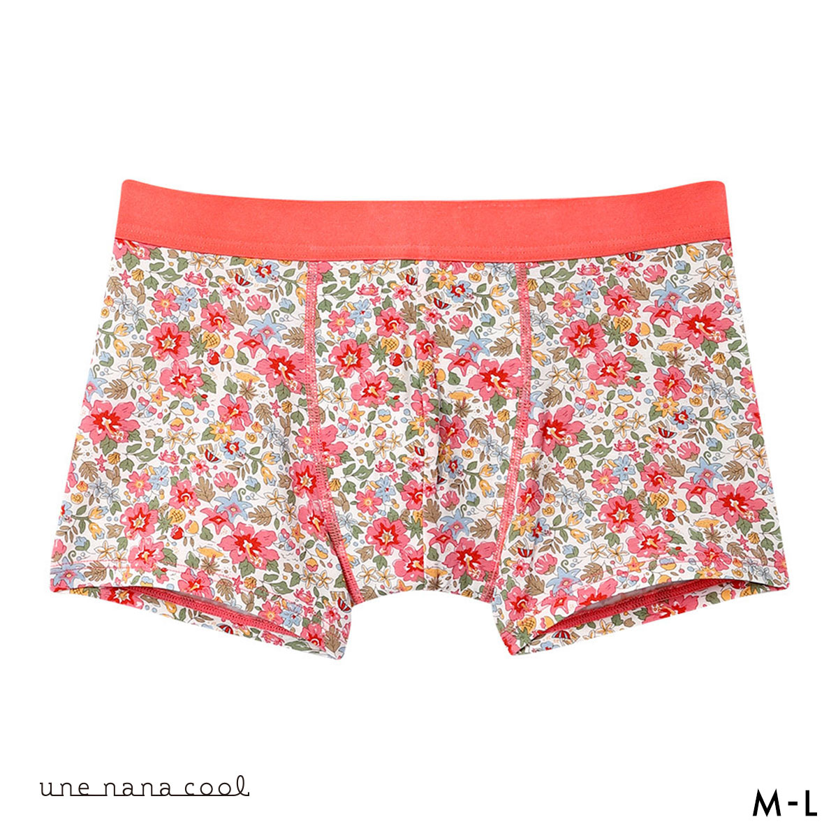 ウンナナクール MADE WITH LIBERTY. FABRIC メンズパンツ トランクス 前閉じ une nana cool(EN-エンジ-M)