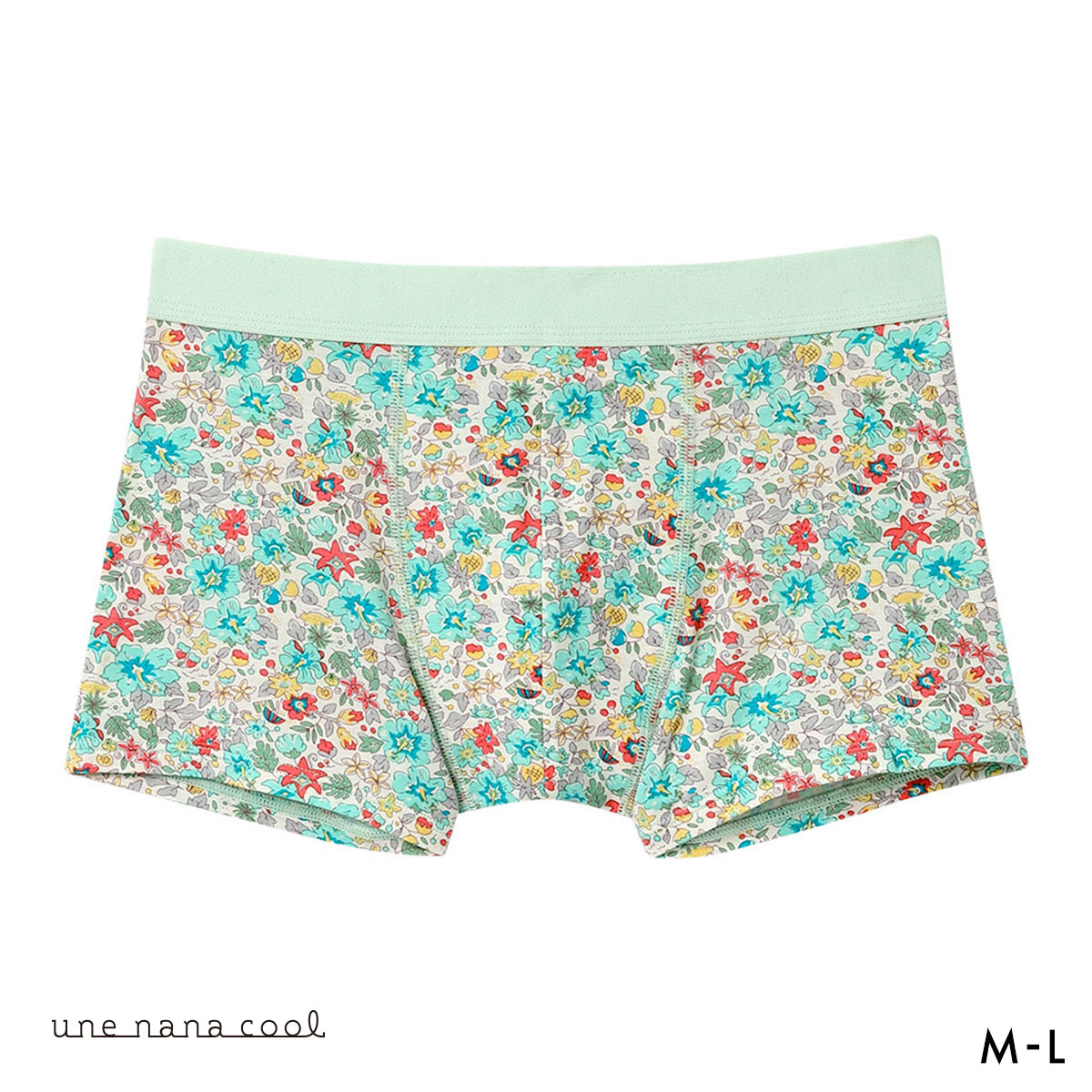 ウンナナクール MADE WITH LIBERTY. FABRIC メンズパンツ トランクス 前閉じ une nana cool(ME-メロン-M)