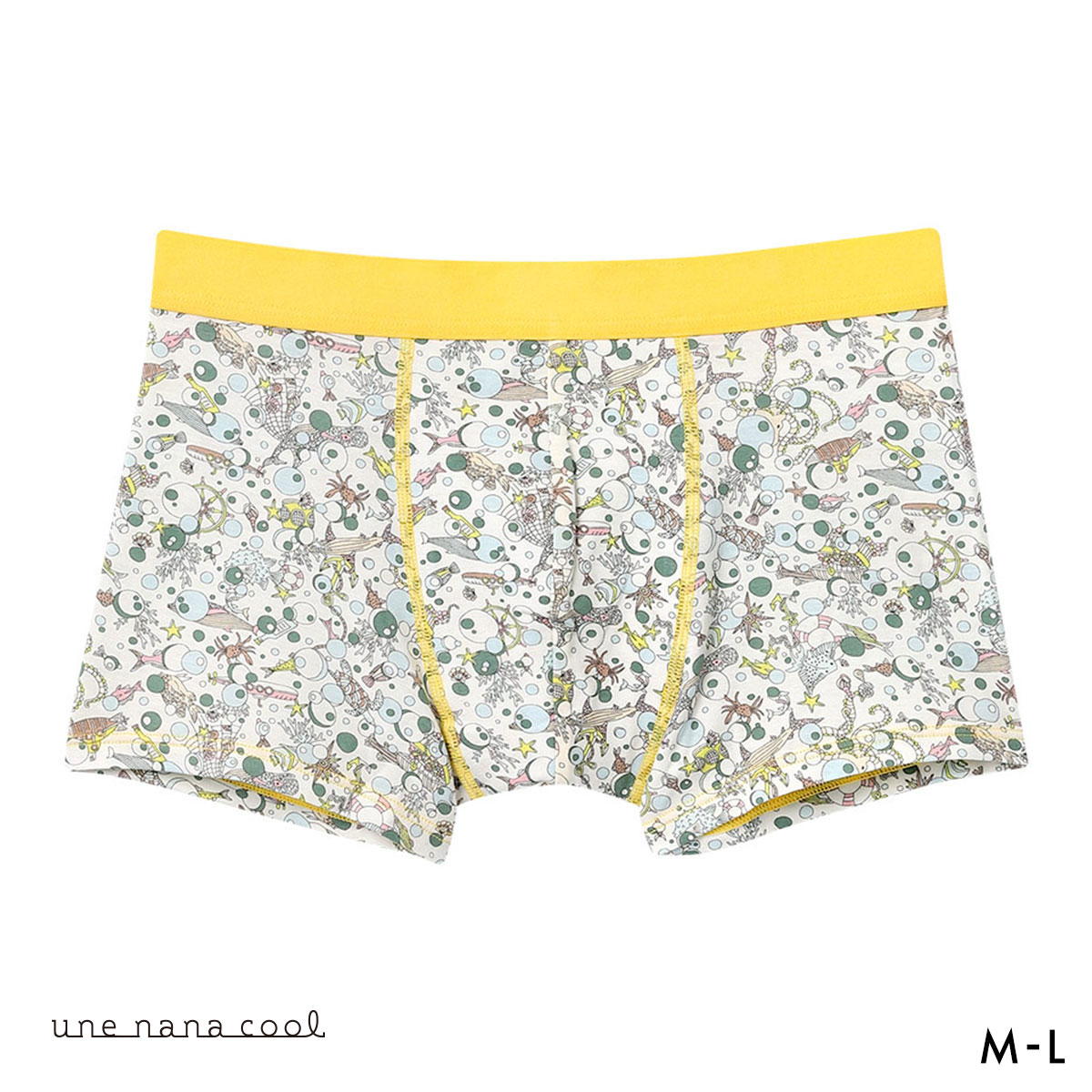 ウンナナクール MADE WITH LIBERTY. FABRIC メンズパンツ トランクス 前閉じ une nana cool(YE-イエロー-M)
