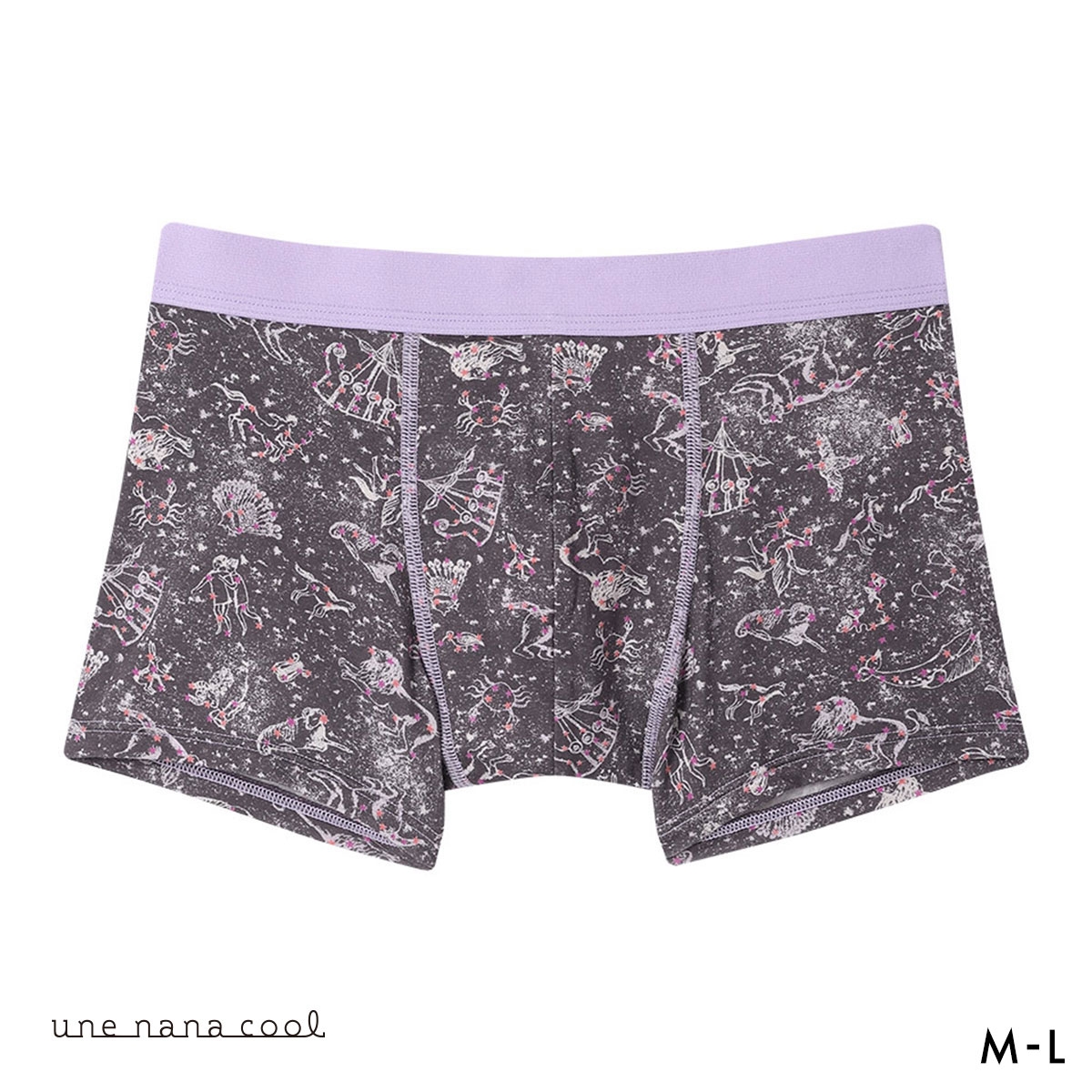 ウンナナクール MADE WITH LIBERTY. FABRIC メンズパンツ トランクス 前閉じ une nana cool(PU-パープル-M)