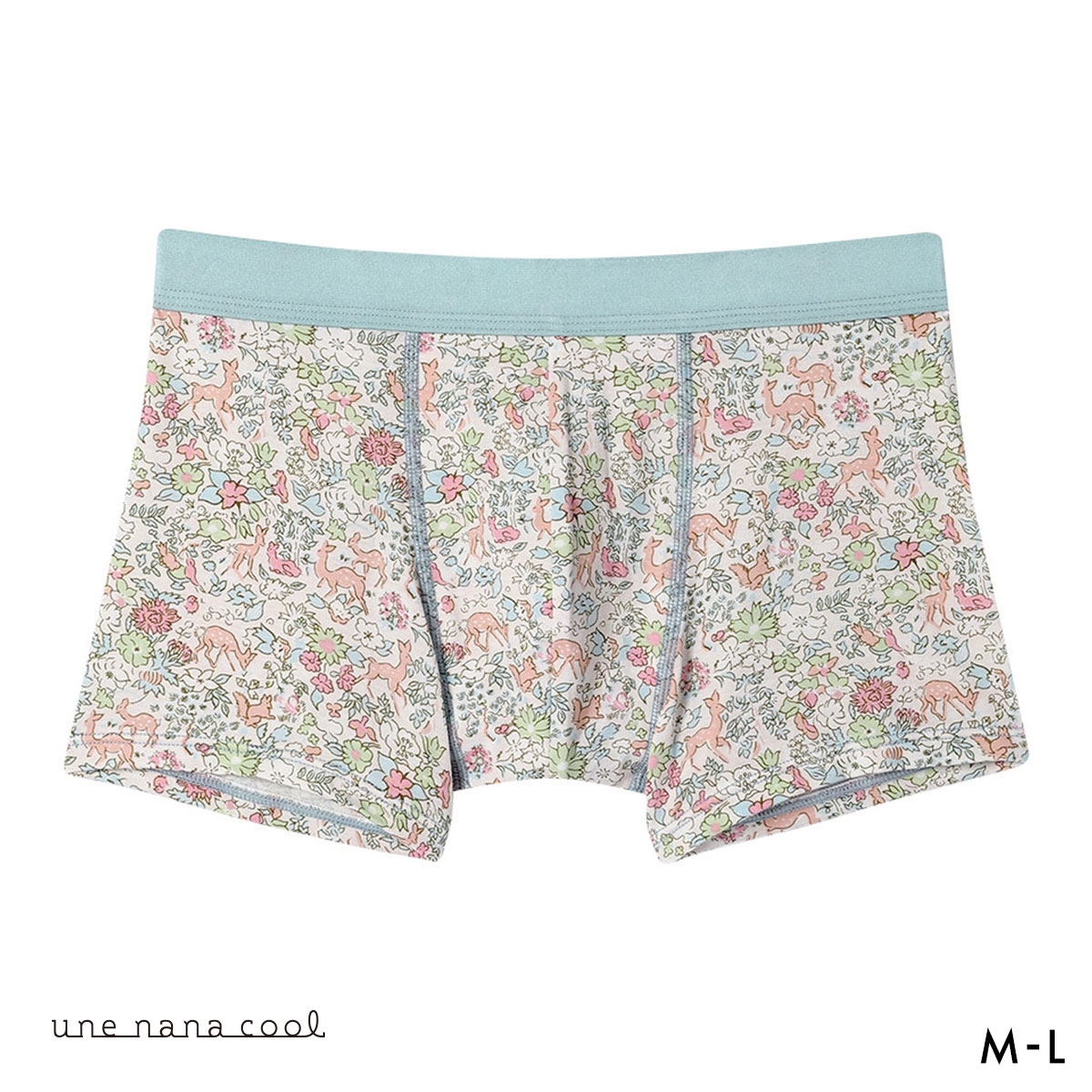 ウンナナクール MADE WITH LIBERTY. FABRIC メンズパンツ トランクス 前閉じ une nana cool(SP-サーモンピンク-M)