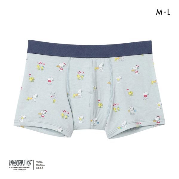 ウンナナクール PEANUTS × une nana cool メンズボクサーパンツ スヌーピー 前閉じ