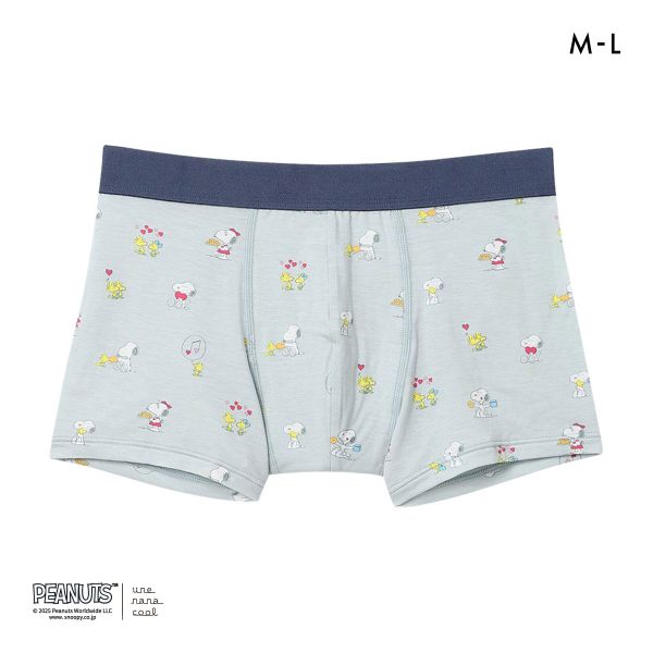 ウンナナクール PEANUTS × une nana cool メンズボクサーパンツ スヌーピー 前閉じ