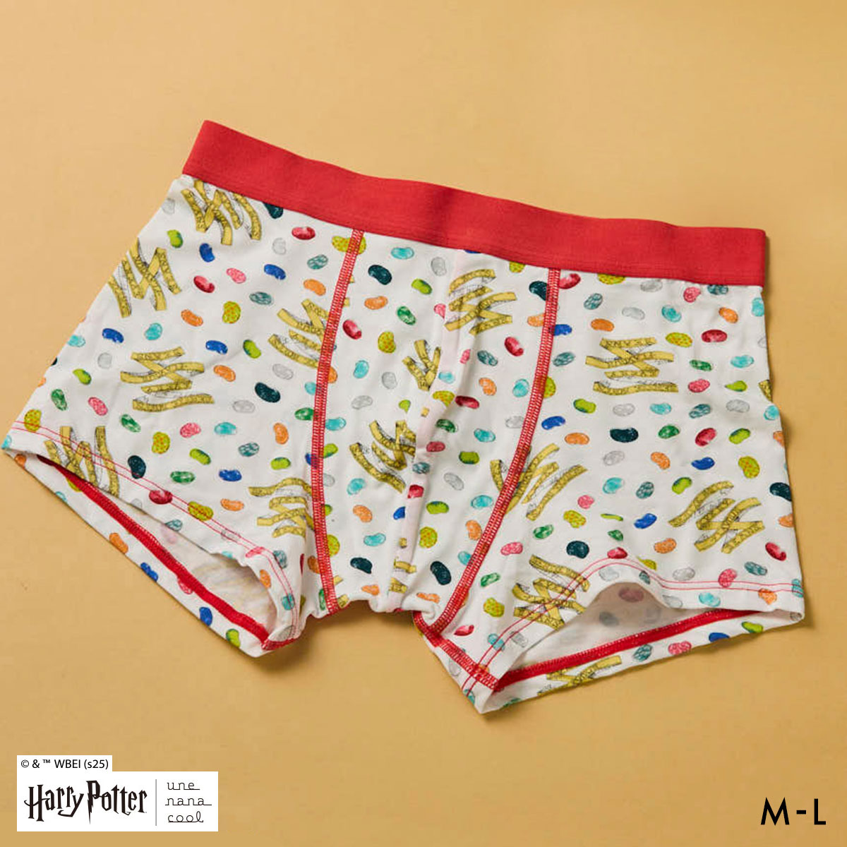 ハリー・ポッター × ウンナナクール Harry Potter メンズボクサーパンツ une nana cool(OC-オークル-M)
