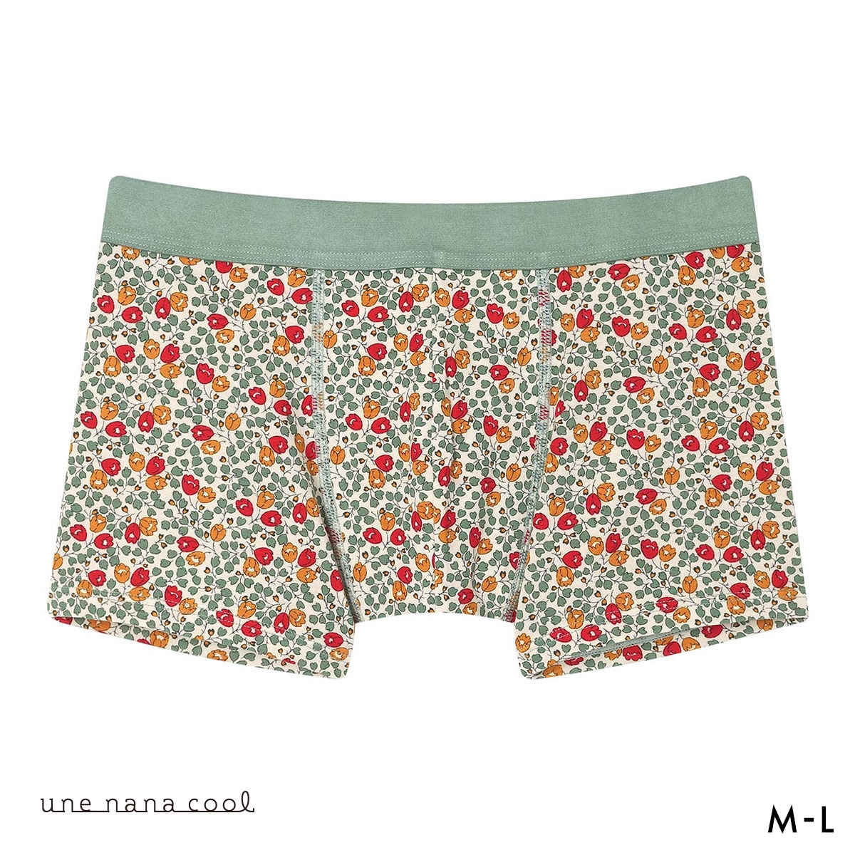 ウンナナクール une nana cool MADE WITH LIBERTY. FABRIC メンズパンツ トランクス 前閉じ(OV-オリーブ-M)
