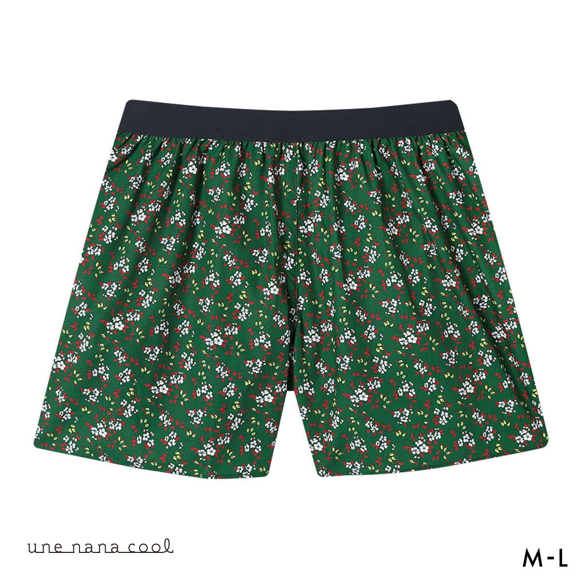 ウンナナクール MADE WITH LIBERTY. FABRIC メンズパンツ トランクス 前閉じ une nana cool(DGR-濃グリーン-M)