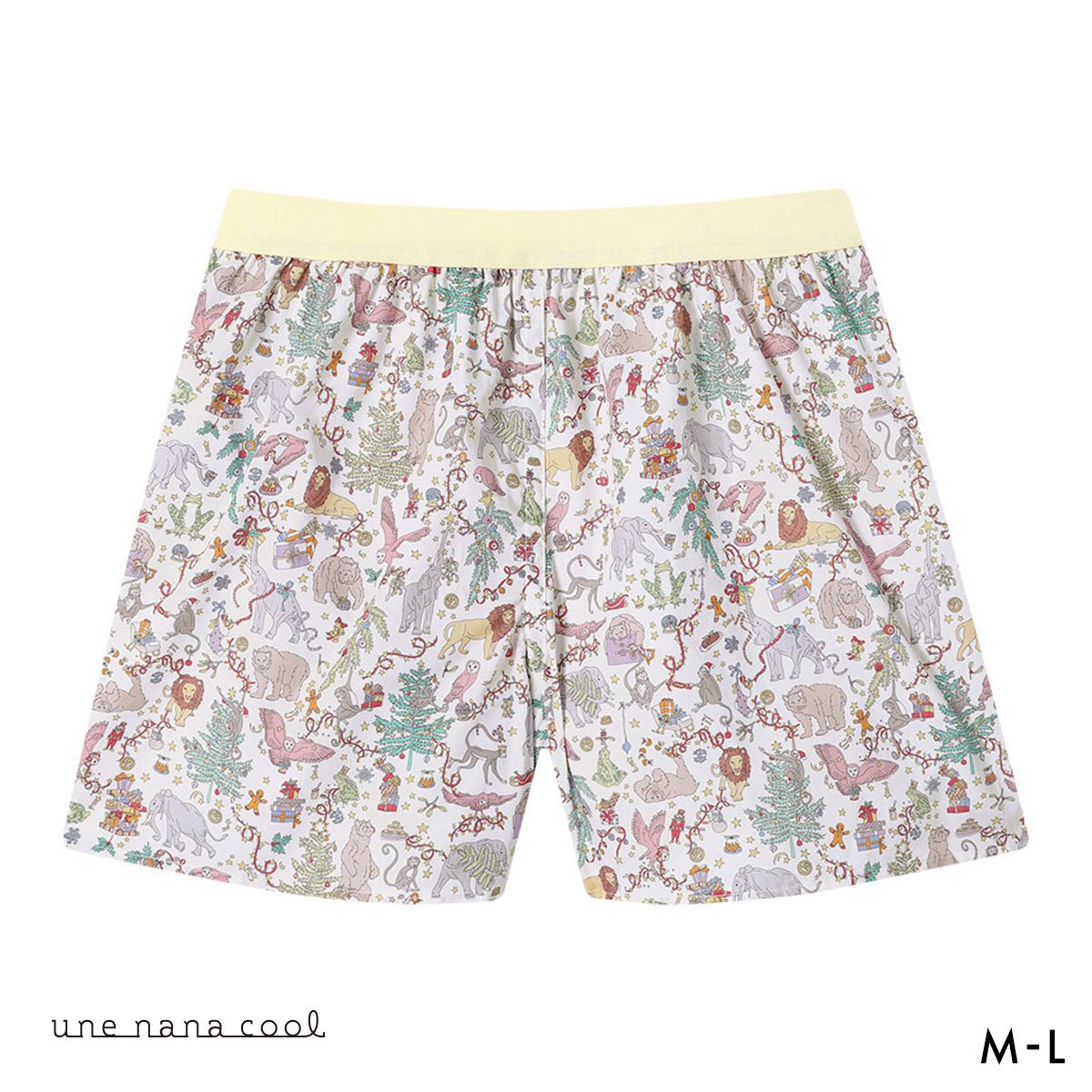 ウンナナクール MADE WITH LIBERTY. FABRIC メンズパンツ トランクス 前閉じ une nana cool(IV-アイボリー-M)
