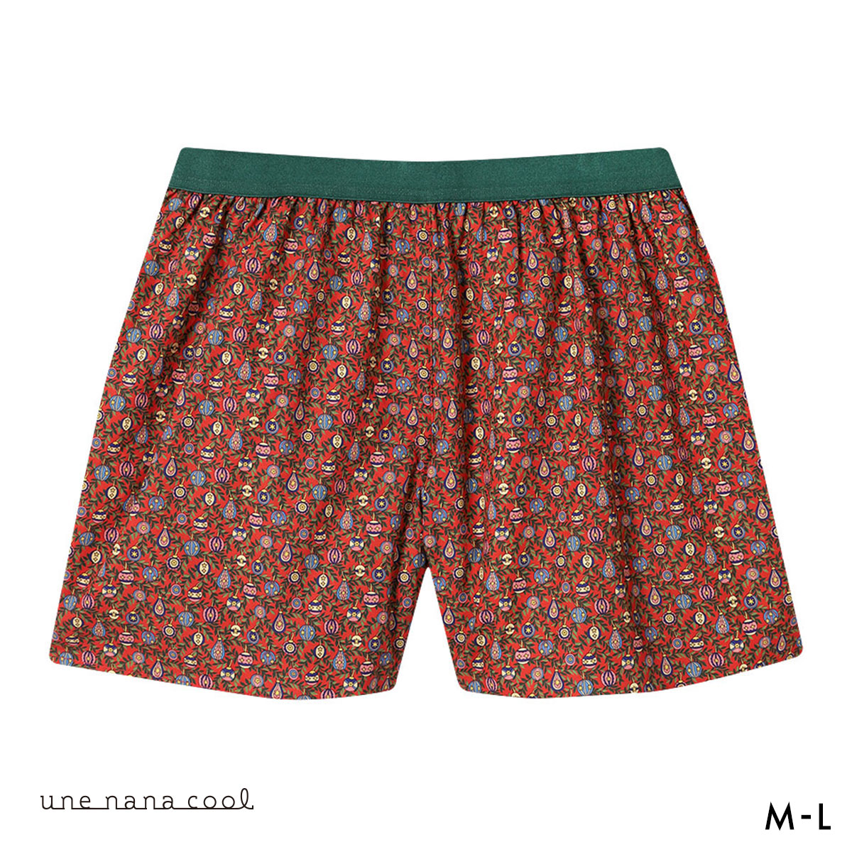ウンナナクール MADE WITH LIBERTY. FABRIC メンズパンツ トランクス 前閉じ une nana cool(OR-オレンジ-M)