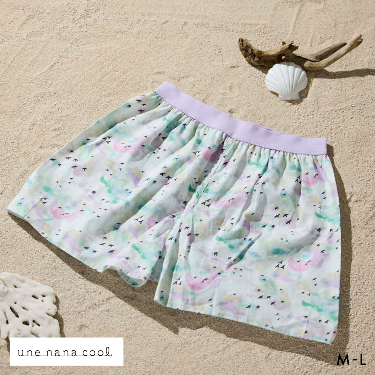 ウンナナクール MADE WITH LIBERTY. FABRIC メンズパンツ トランクス 前閉じ une nana cool(PU-パープル-M)